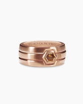 Nesting Band Ring in 18K Rose Gold with Center Cognac Diamond, 10mm